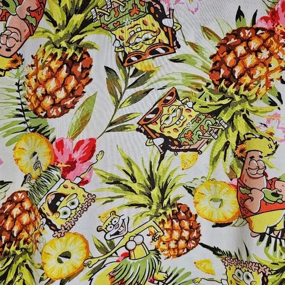 Nickelodeon SpongeBob SquarePants Men's Rayon Button Down Shirt XXL - Picture 5 of 12